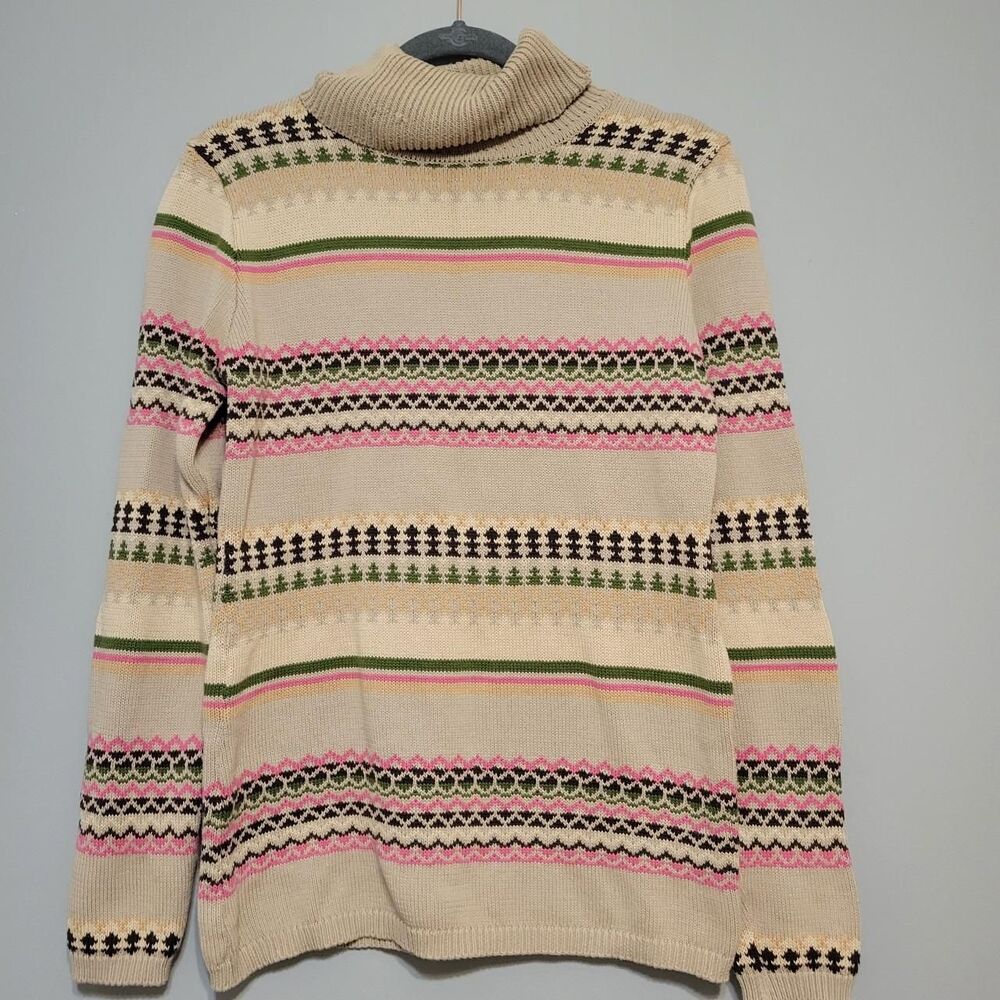 Sundance Women's M Fair Isle Turtleneck Sweater
